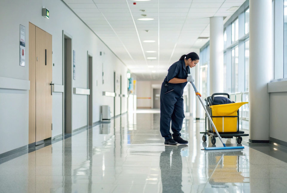Office hallway and common space cleaning service